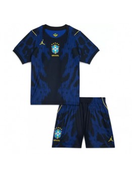 Detské Futbalové oblečenie Brazília MS 2026 Krátky Rukáv - Preč (+ trenírky)